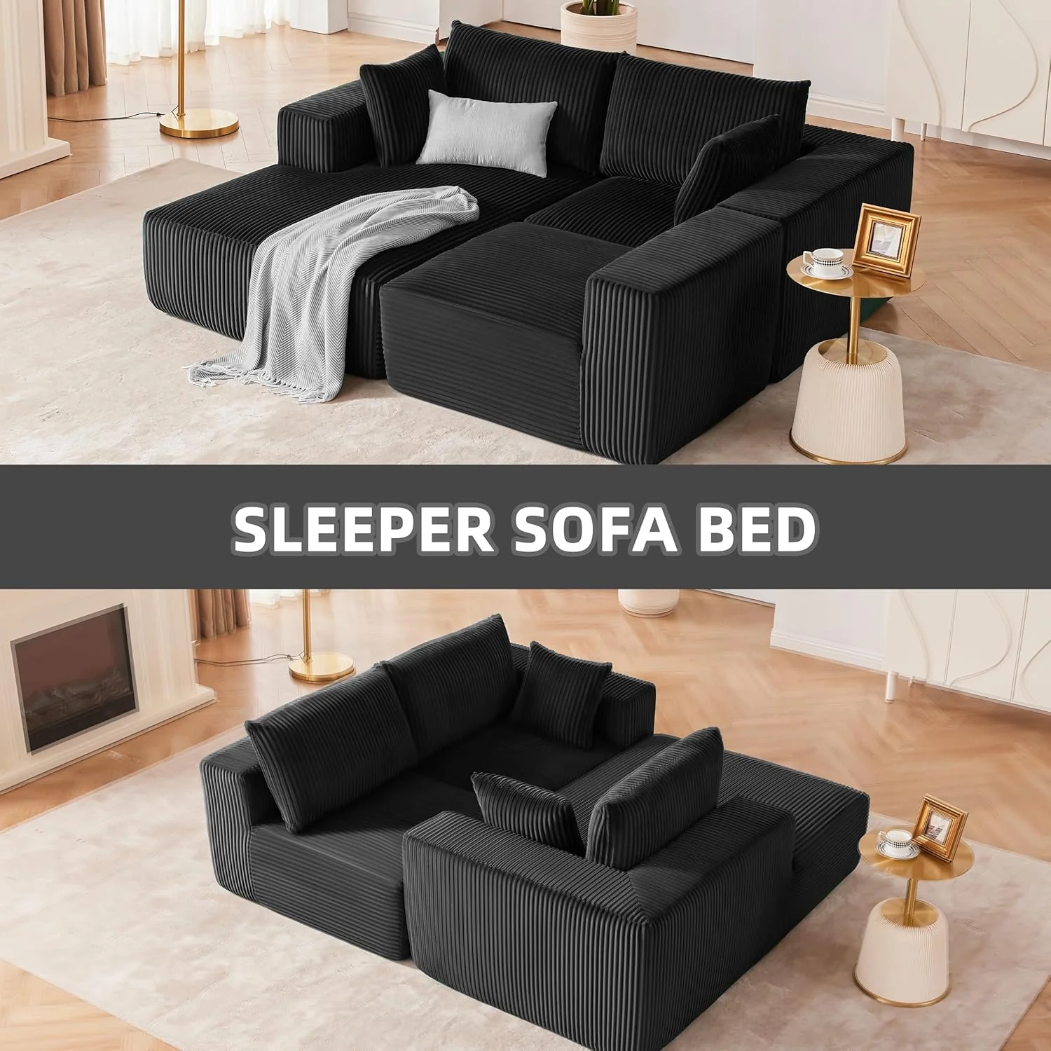 108 Modular Sectional Sofa Cloud Sectional Couch Modern Modular L-Shape Sofa Couch
