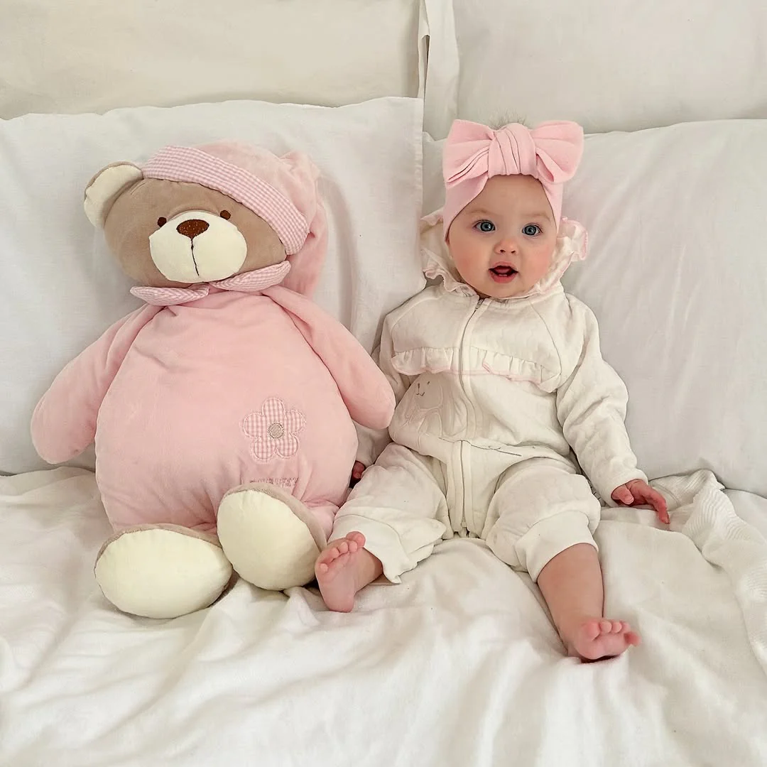 Ruffle Bunny Jumpsuit | White & Pink