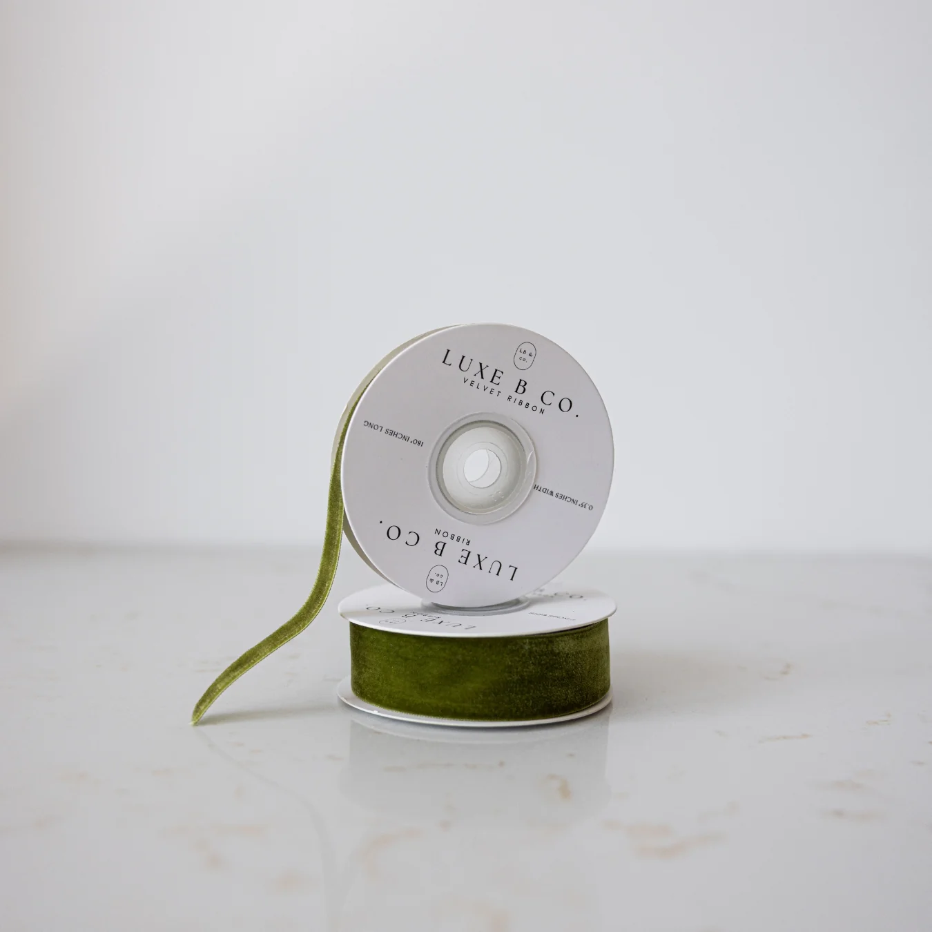 Sage Velvet Ribbon Holiday Decor