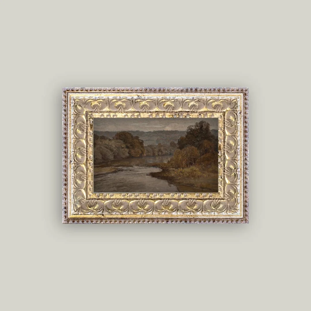 Autumn River Framed Antique Inspired Art