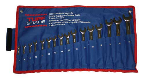 Tuff Grade TGCW-SET-16PC-MET  ~  16 Piece Combination Wrench Set 7 To 24mm