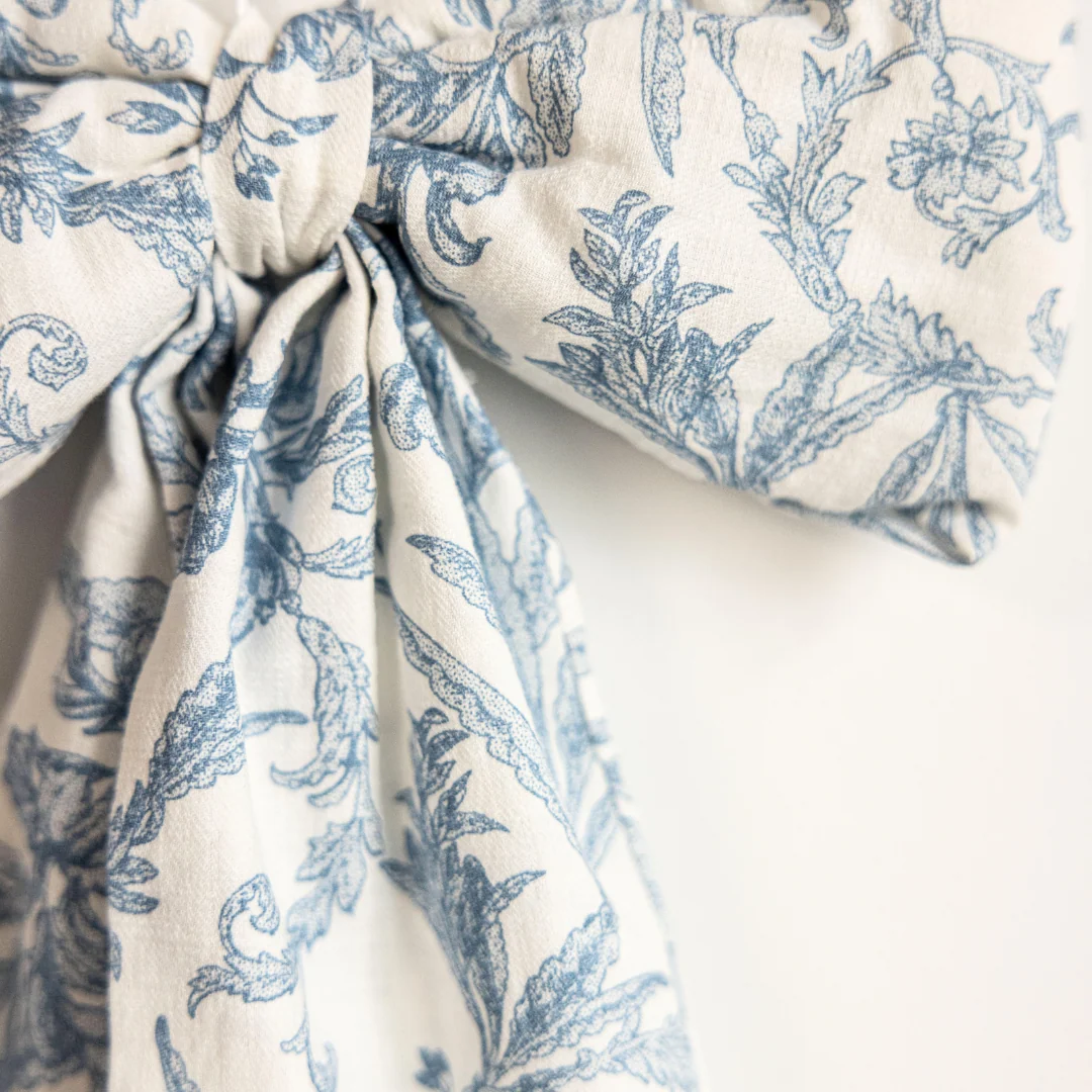 Star Toile Baby Blue Bows