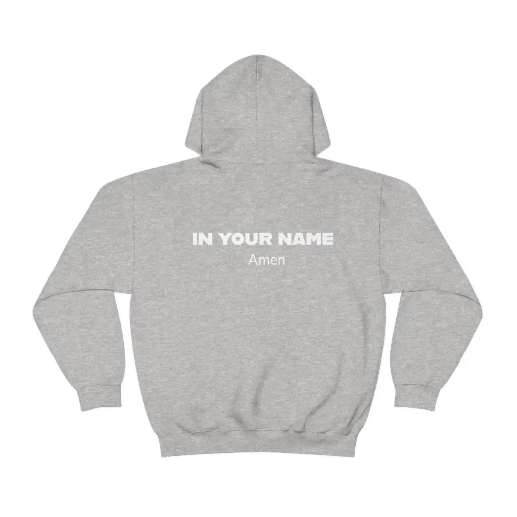 In Your Name Amen Hoodie Hooded Sweatshirt | Oversize Religious Aesthetic Streetwear | Essential Gift For Her, Him to show Faith