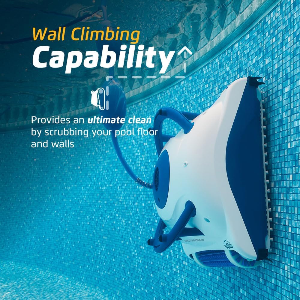 Dolphin Nautilus Pool-Up Robotic Pool Vacuum Cleaner up to 26 FT - Wall Climbing with Scrubber Brush