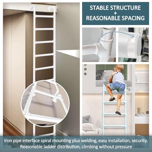 MKLSRWOING Scala Dritta per finestre a 5 10 pioli, Altezza 4 Piedi, 5 Piedi, 6 Piedi, 7 Piedi, 8 Piedi, Scala di Uscita d'ingresso, Scala antincendio in Ferro battuto per impieghi gravosi o s : Amazon.it: Fai da te