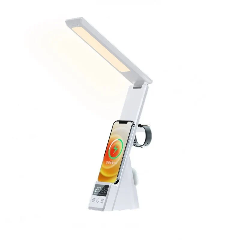 MultiLite Hub | Ervaar het ultieme gemak van een 5-in-1 lamp, draadloze oplader en wekker!