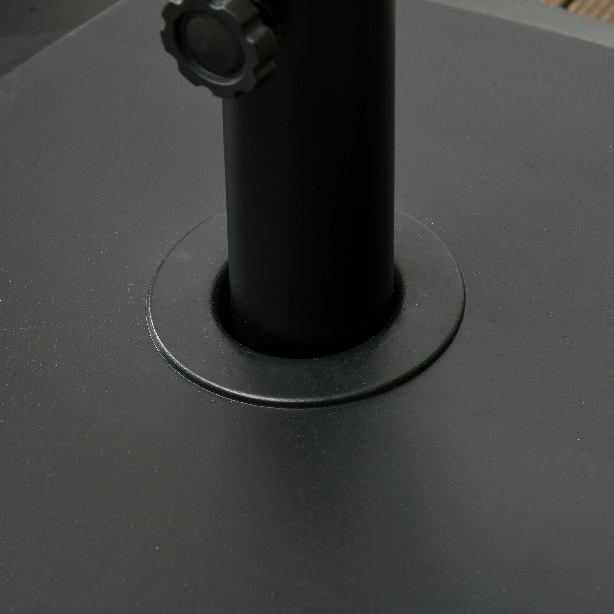 Outsunny Parasolvoet, Parasolstandaard, Parasolhouder, 54,5 x 54,5 x 48 cm, Zwart