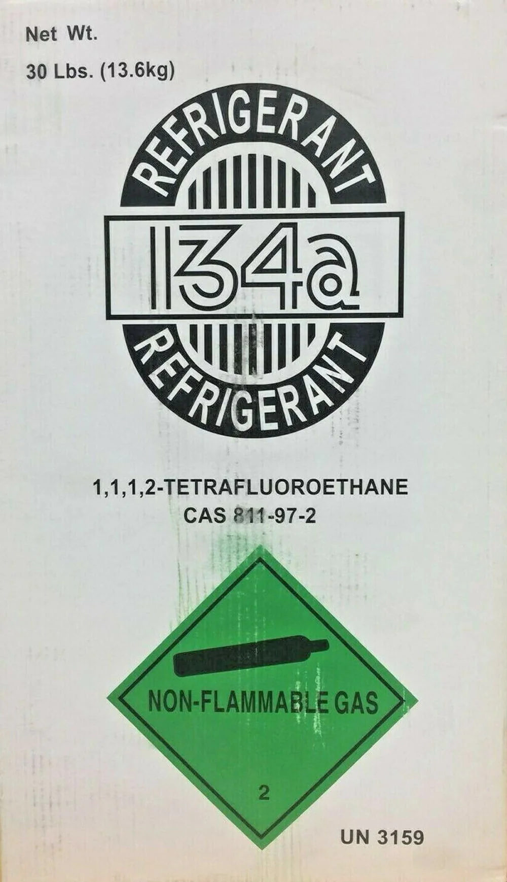 R134A, 134a - 30lb Cylinder 1,1,1,2-Tetrafluoroethane AUTOMOTIVE