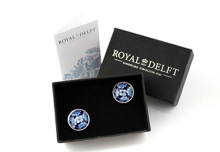 Round Flower Cuff links