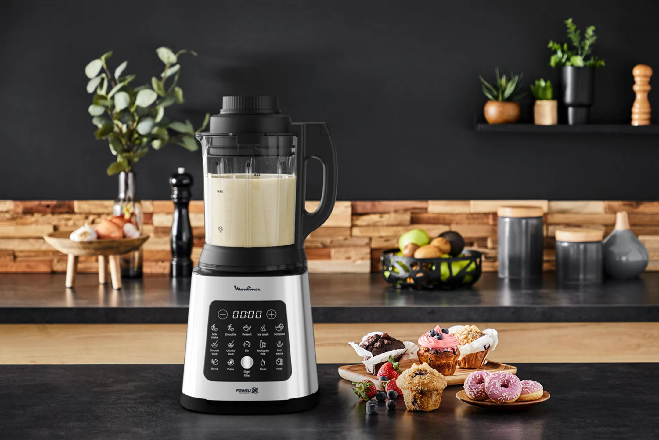 Moulinex Verwarmende Blender Perfectmix Cook LM835D10