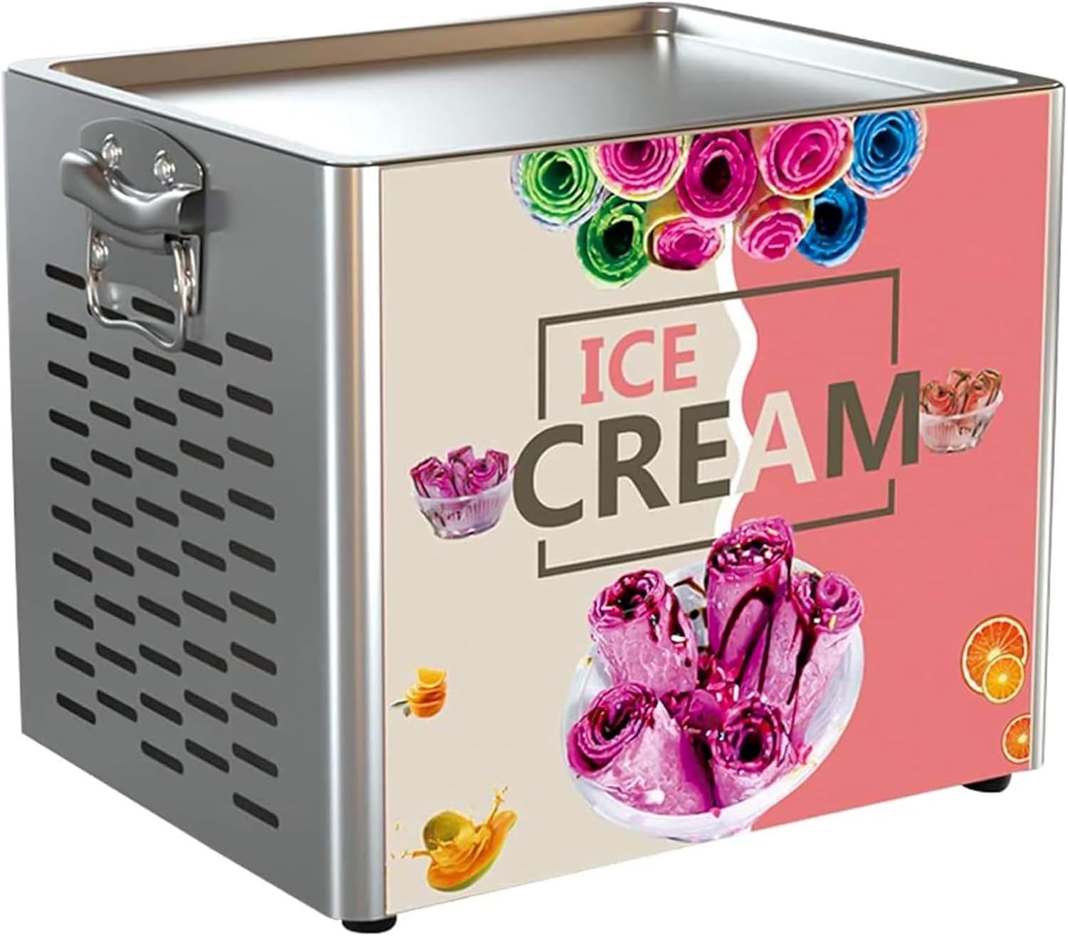 Maschine für gebratenes EIS – Sofort-Kühlgerät für selbstgemachte Leckereien (für Zuhause, Foodtrucks, Bubble-Tea-Läden und Restaurants)