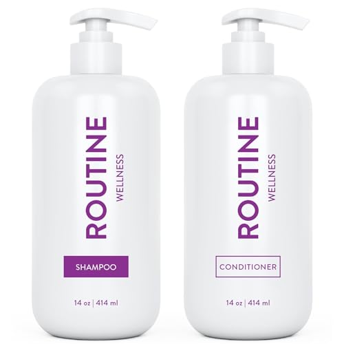 2025 Shampoo and Conditioner Set for Stronger Hair – Vegan  Clinically Tested Biotin Shampoo with Nourishing Oils and Vitamins – Rose Hips 14oz (Pack of 2)