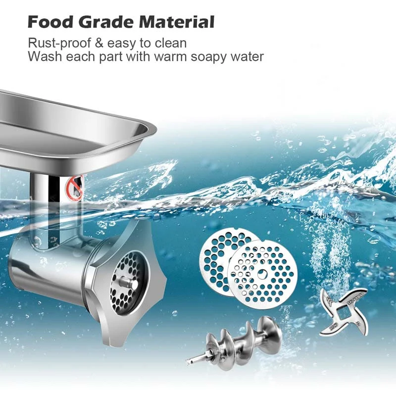 Heavy Duty 550LB/h 1100W Commercial Grade Meat Grinder Stainless Steel Electric Food Grinder Processer