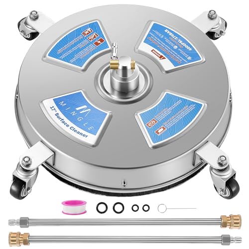 M MINGLE Pulitore per superfici idropulitrice da 43,2 cm, accessori per idropulitrice con 2 bacchette e ugelli di ricambio per idropulitrice, connessione rapida da 1/4