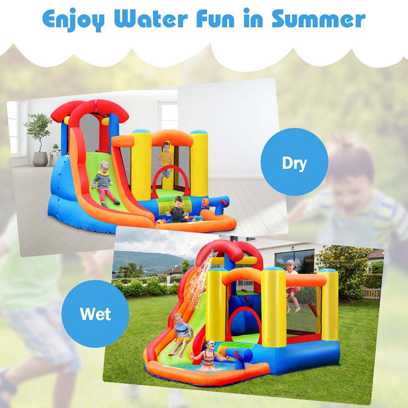 Eletriclife Kid Inflatable Bounce House Water Slide Castle with Blower