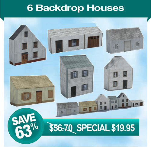 6 Low Relief Houses Pack Deal