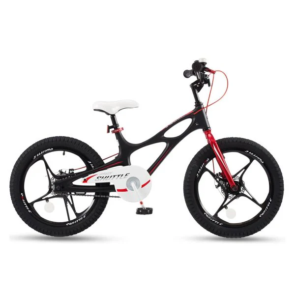 18 Magnesium Alloy Kids Bicycle w/2 Disc Brakes, Black
