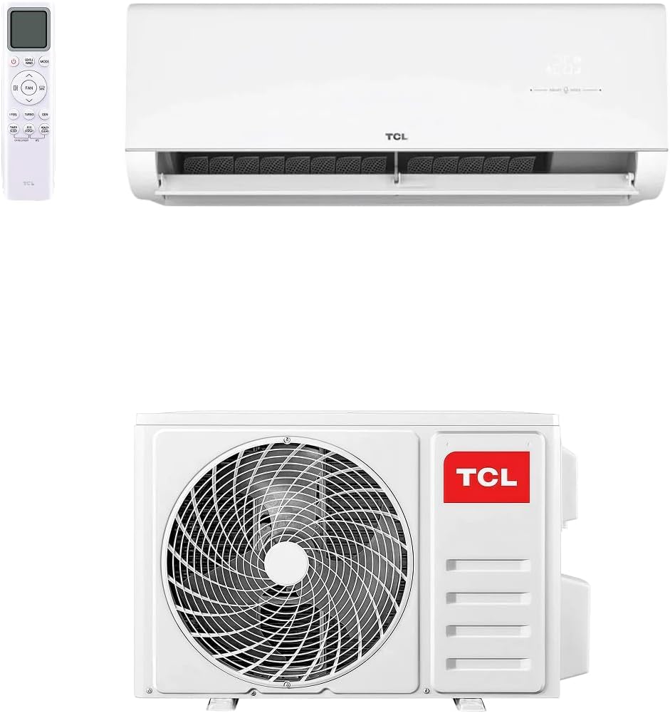 TCL VoxIn Split Klimaanlage 18000 BTU 5,2 kW Set inkl 5m Leitungen Kühlen Heizen Entfeuchten Ventilieren Hands Free AI Voice Control Inverter Wärmepumpe A+++ WLAN App Steuerung