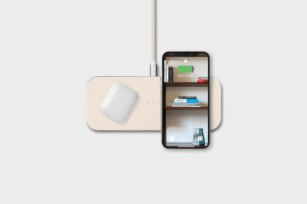 Dual Device Wireless Charger, Bone