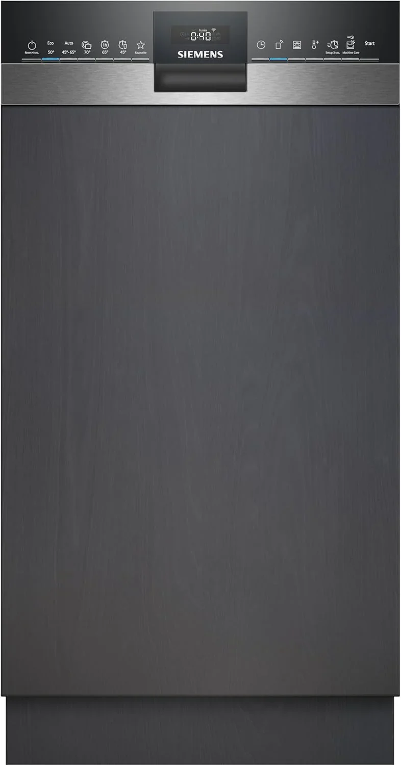 Siemens SR65YX08ME, iQ500 Okos mosogatógép, teljesen beépíthető, 45 cm széles, evőeszköz fiók, Zeolith, extra csendes, aquaStop, automatikus ajtónyitás program végén, varioSpeed, belső világítás