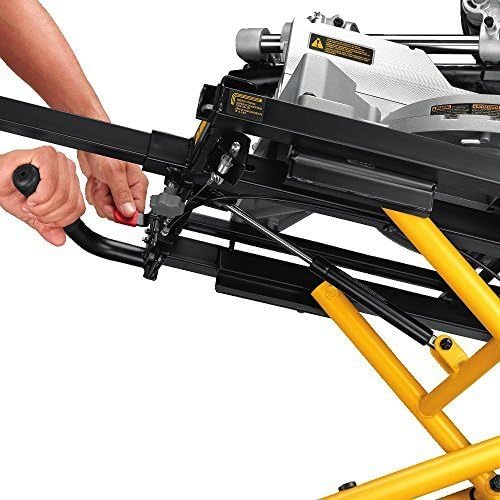 Miter Saw Stand With Wheels (DWX726) Yellow