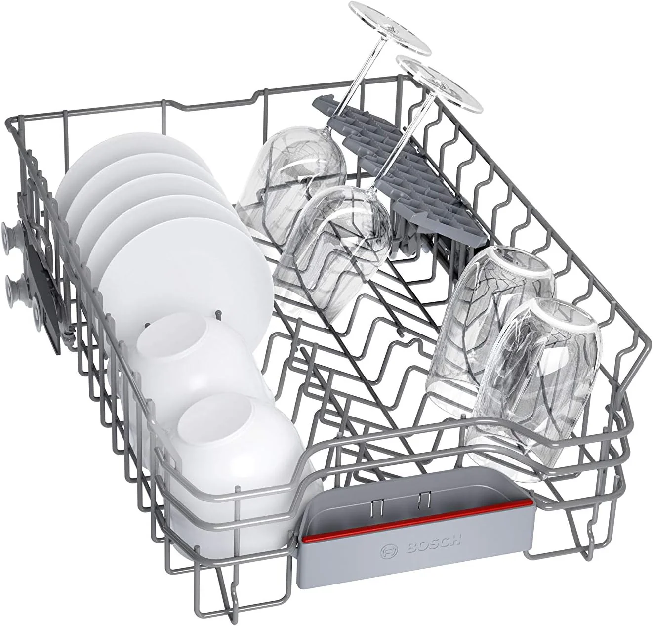 Bosch SPS4HMI61E Serie 4 Lavastoviglie a libera installazione / E / 45 cm / Acciaio inox / 76 kWh/100 cicli / 10 coperti / SuperSilence / Extra asciugatura / VarioCassetto / Home Connect