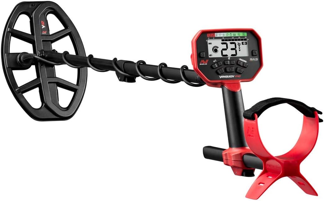 Minelab Vanquish 440 Multi-Frequency Pinpointing Metal Detector for Adults with V10 10