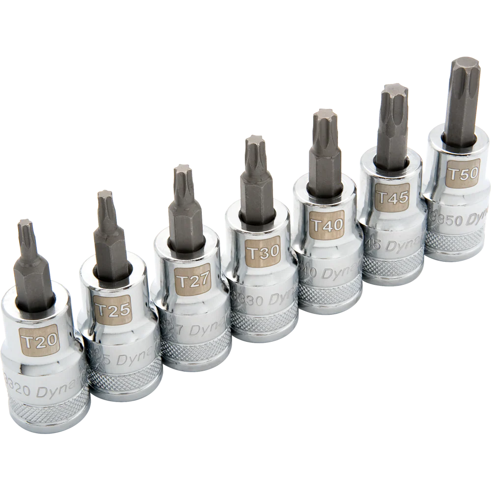 Dynamic D018016  ~  1/2 Inch Drive 7 Pc Standard Torx Socket