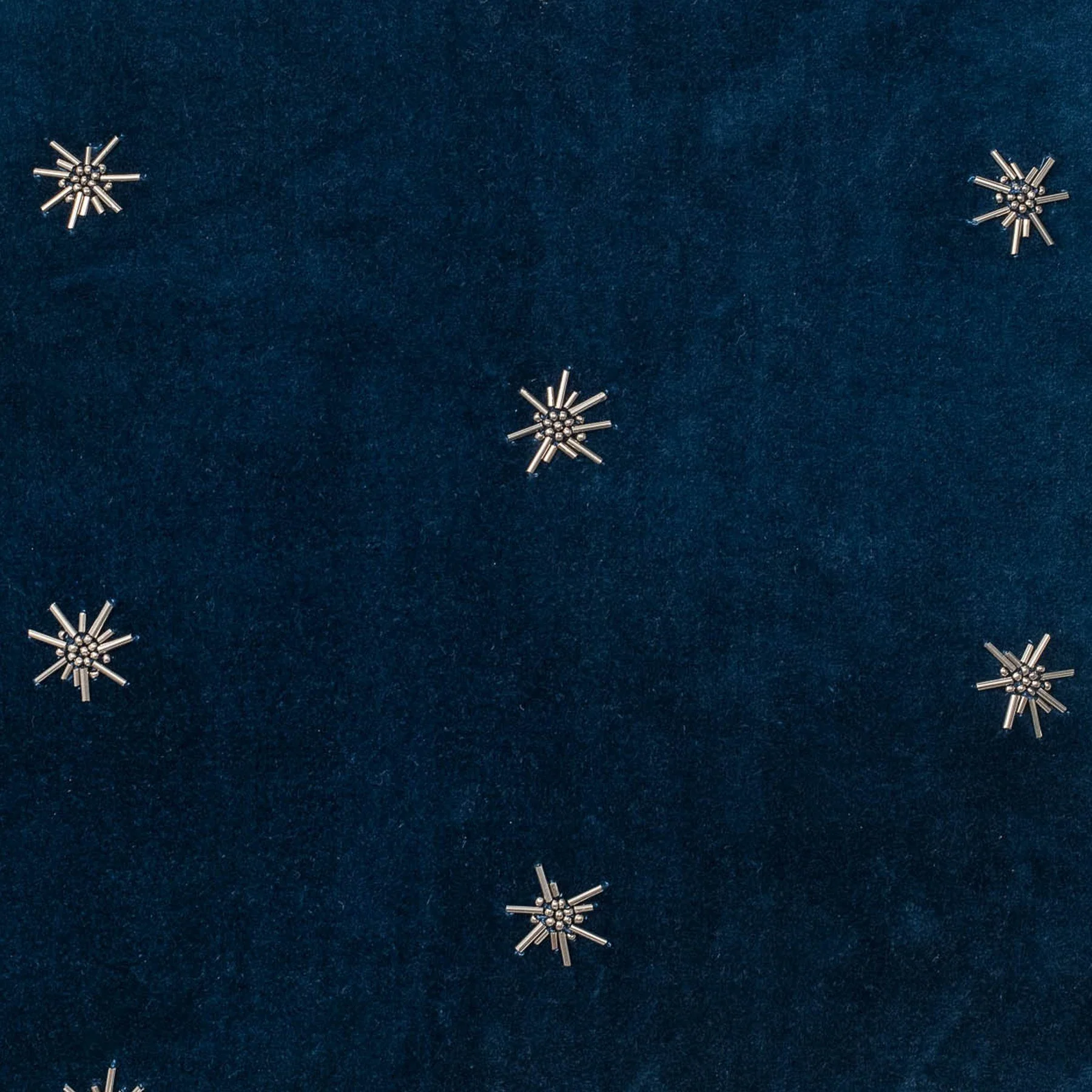Embroidered Navy Star Pillow