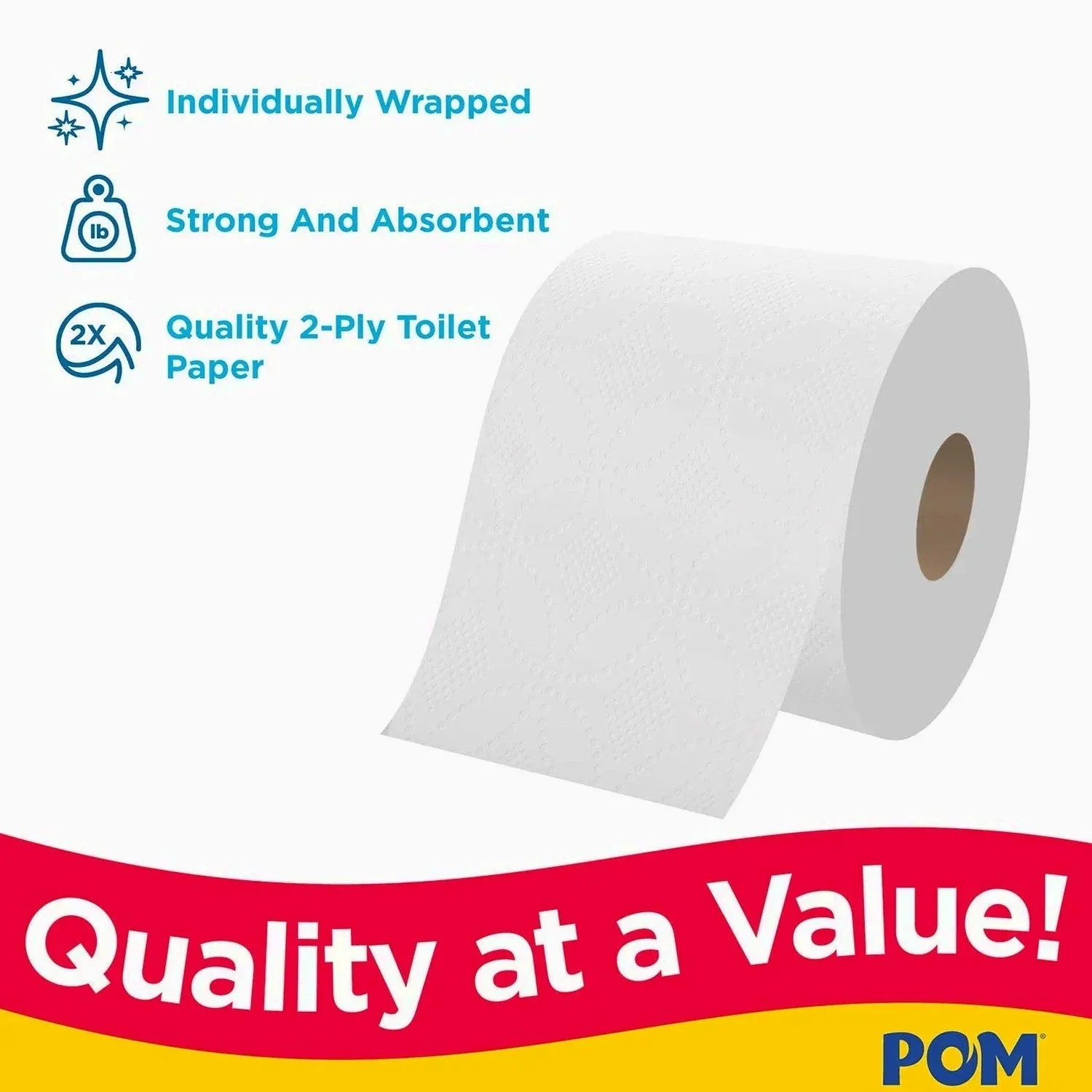 American Standart 2-Ply Bath Tissue, Septic Safe, 45 Rolls, Soft & Strong