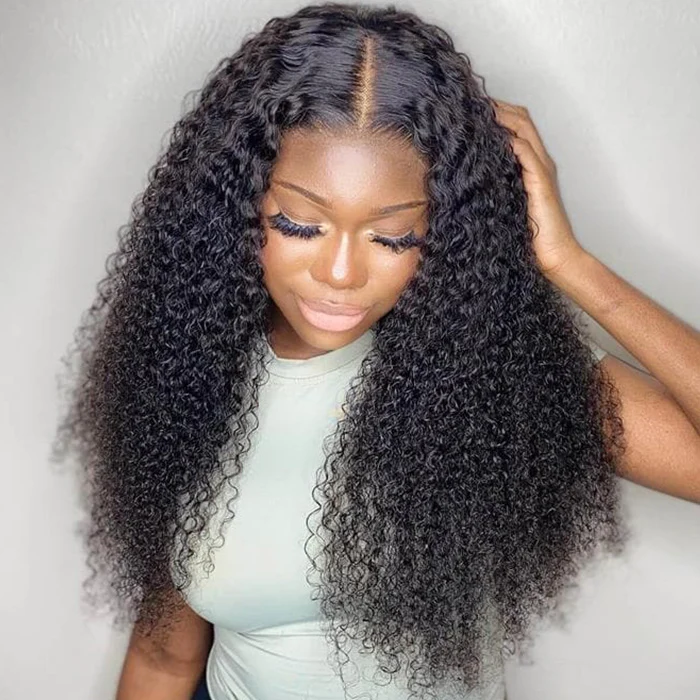 BOGO SALE|Curly Hair Virgin Human Hair 13x6 Undetectable HD Lace Front Wigs 180% Density