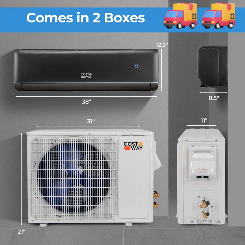 Energy Star 18000 BTU Mini Split Air Conditioner & Heater, 21 SEER2 208-230V Inverter Split AC Unit with Heat Pump for Rooms up to 1250 Sq.Ft