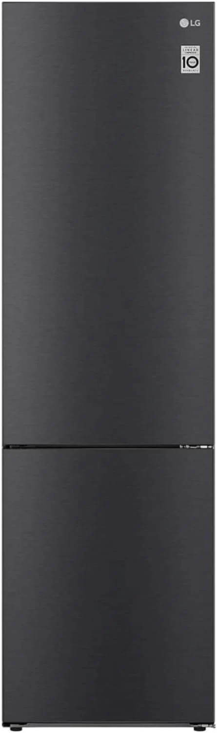 LG GBV22NCCEP Kühl-/Gefrierkombination – Smart Inverter Compressor, Total No Frost, Modern Flat Door Design, Matt Schwarz Metallic, Energieeffizienz A