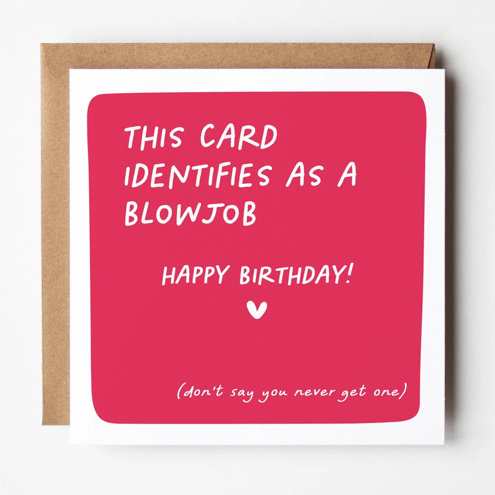 Funny Rude Birthday Card for Him a?? a??This Card Identifies As a Blowjoba?? a?? Cheeky Adult Humour Card
