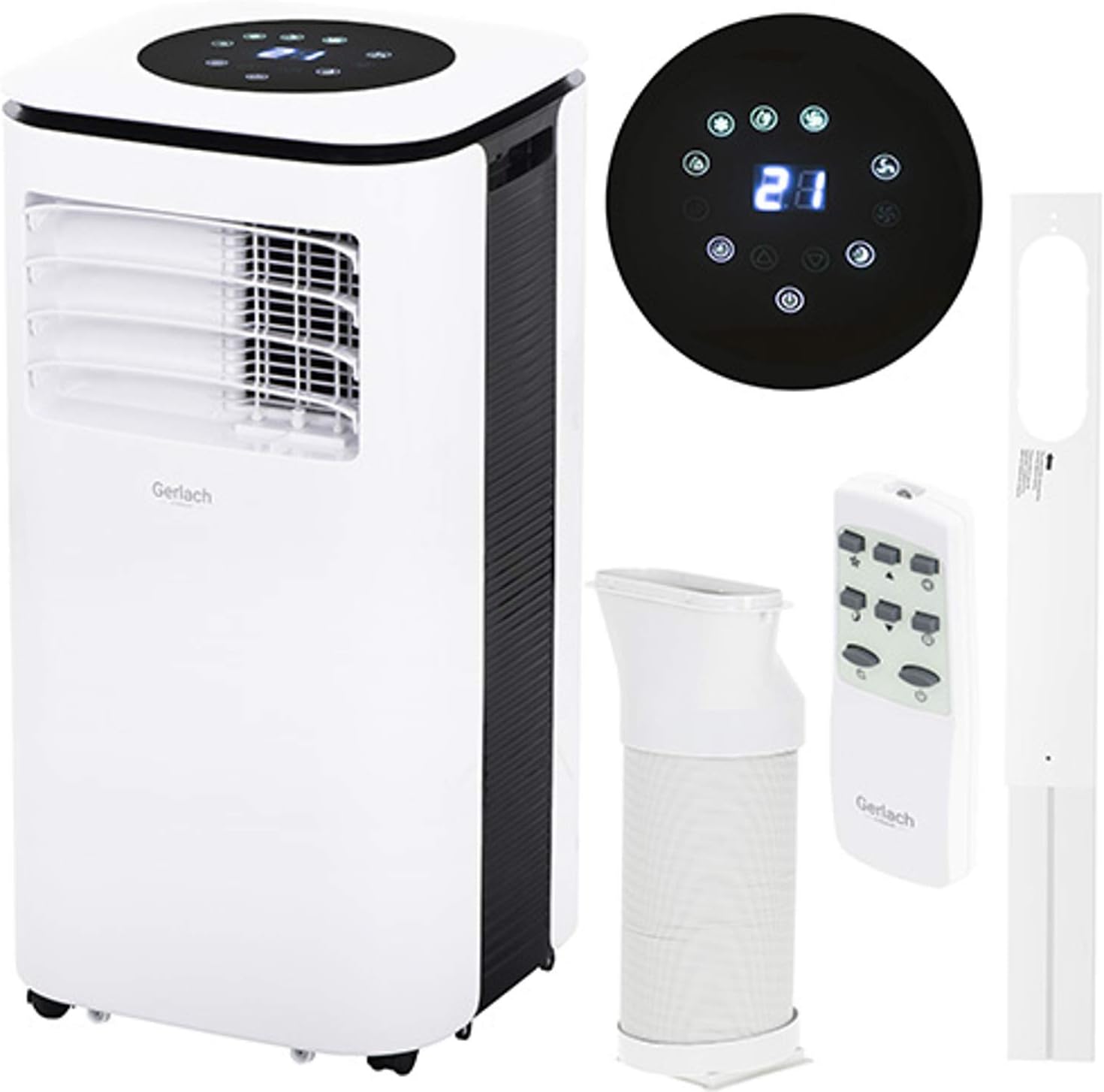 Gerlach GL 7923 Klimatisator, 9000 BTU, 3 in 1 Klimagerät, Gebläse, Klimaanlage, Lufttrockner, Luftkühler, LED-Anzeige, Kühlfläche bis zu 25 m²