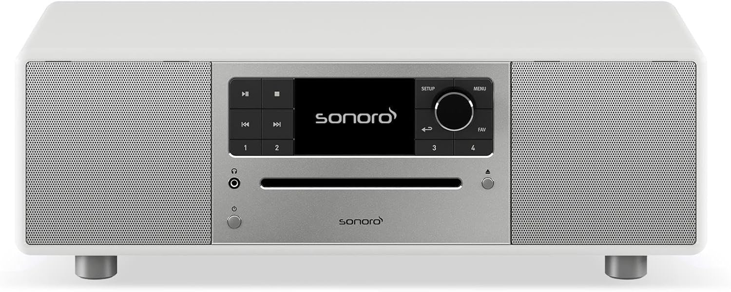 sonoro Prestige Integrated stereo system with CD player (FM, DAB Plus, Spotify, Deezer) White