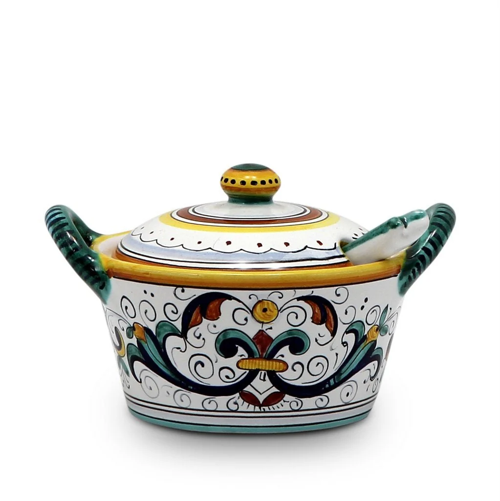 Ricco Deruta Cheese Bowl with Spoon