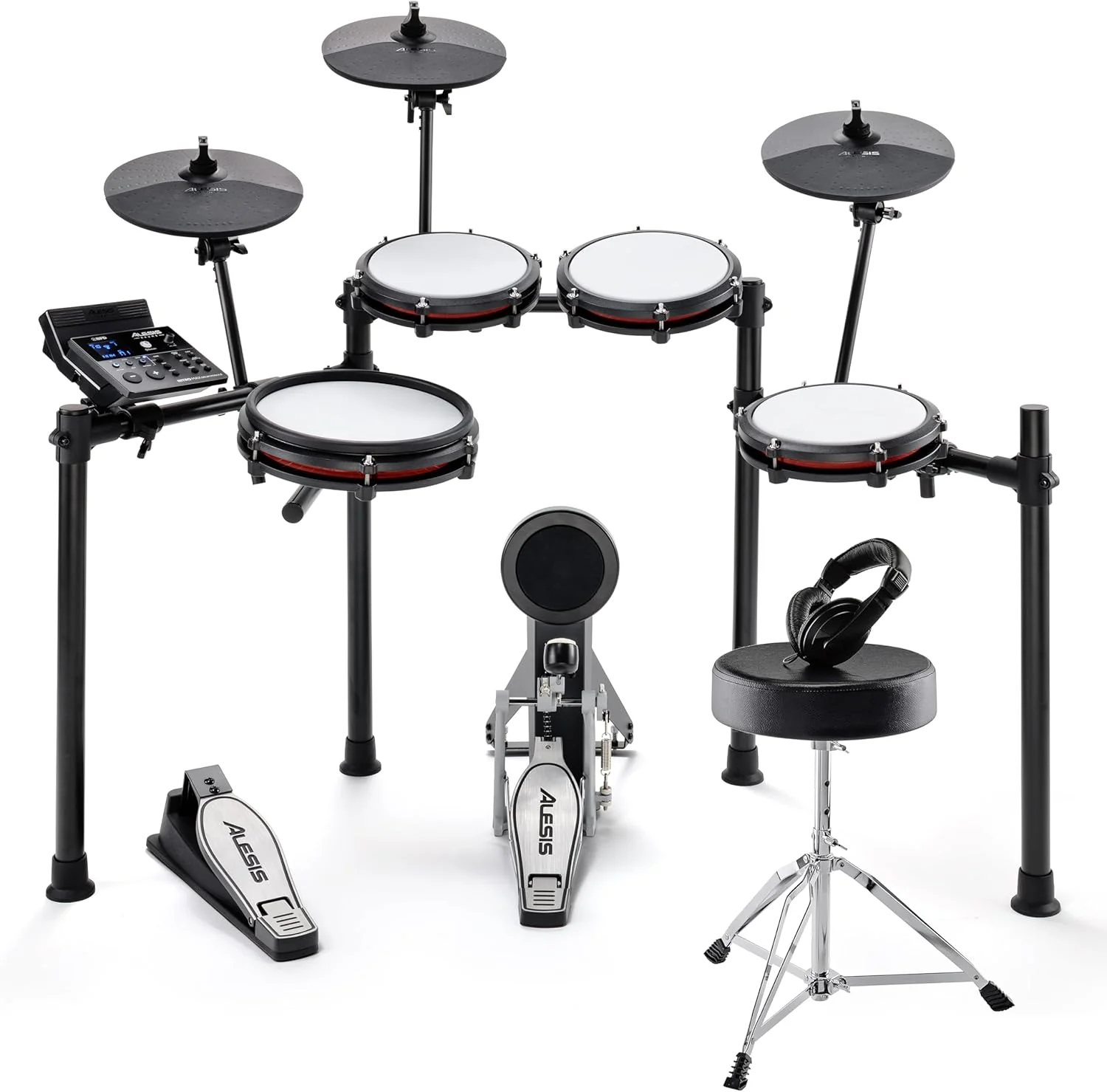 Alesis Nitro Max Kit - Compact Electronic Drum Kit with Silent Mesh Patches, 10