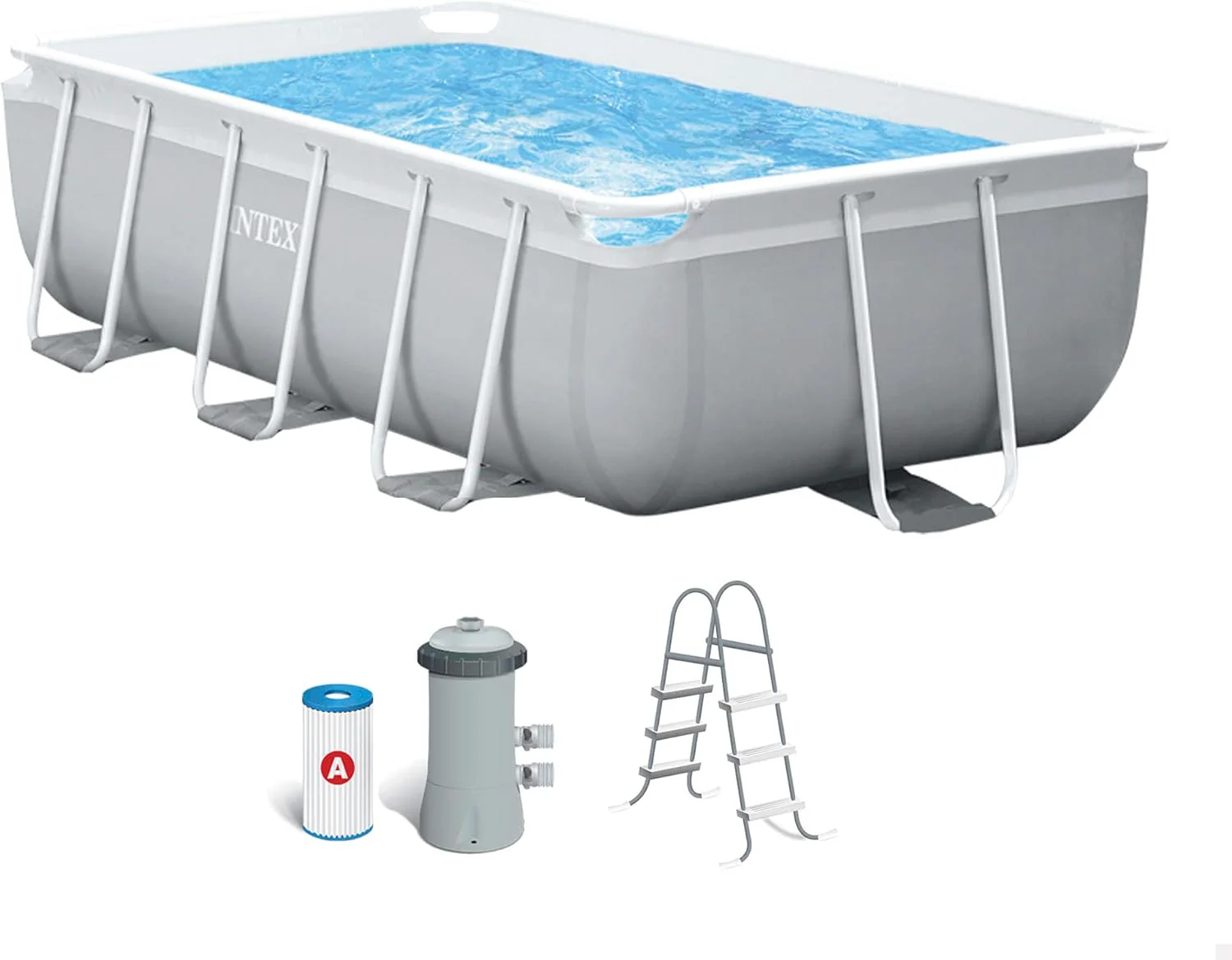 INTEX 55243 - Rectangular Detachable Pool with Prism Frame Filter