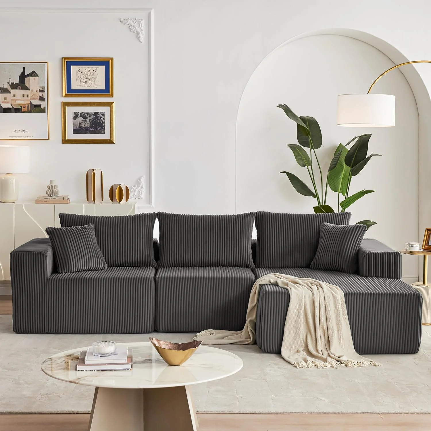 108 Modular Sectional Sofa Cloud Sectional Couch Modern Modular L-Shape Sofa Couch