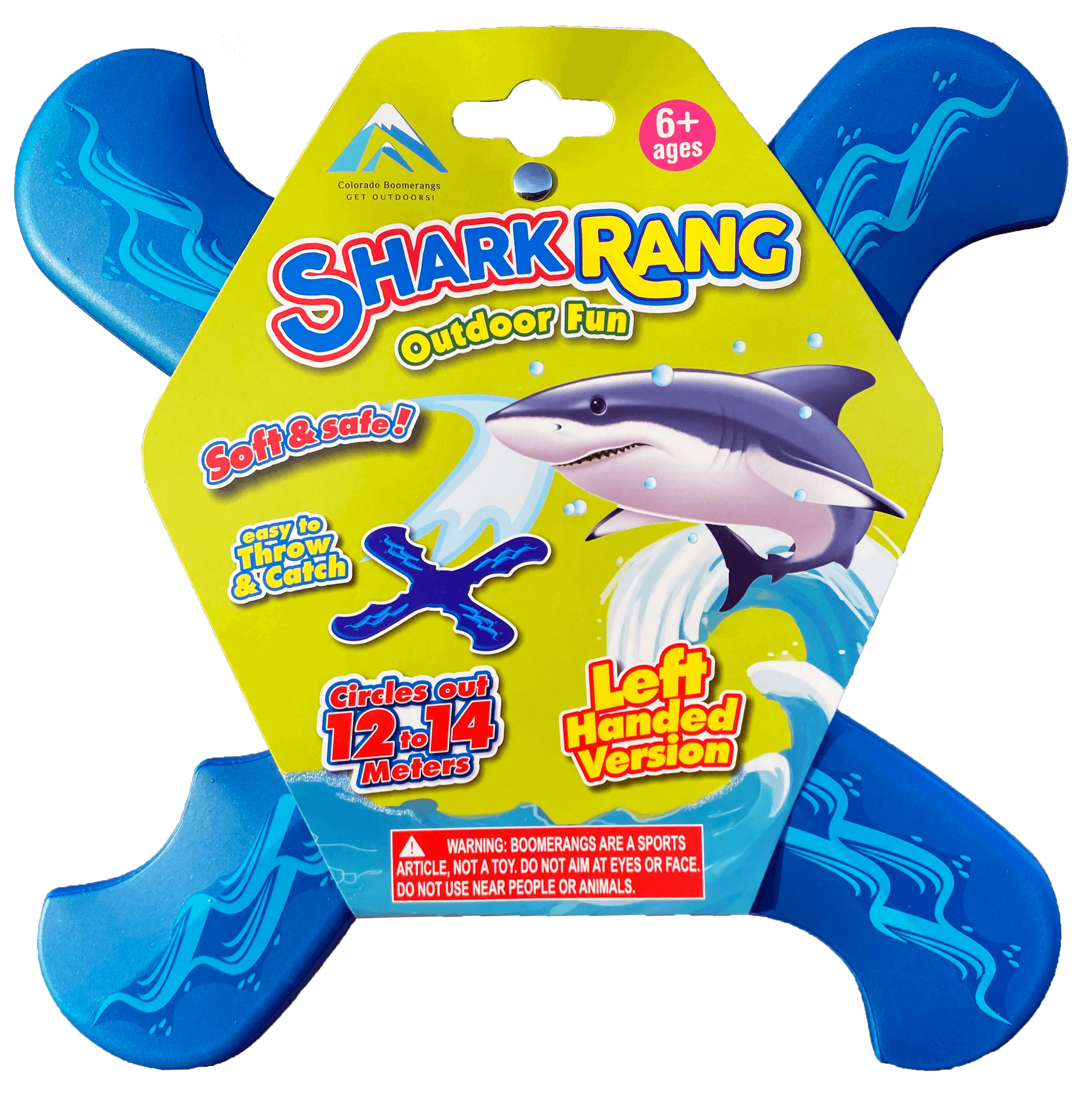 Shark Rang Boomerangs - Retail Boomerang Pack - Soft and Safe boomerangs for kids