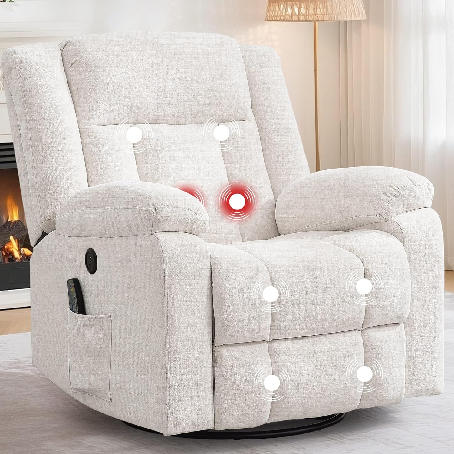 Rocker Recliner Glider Recliner Chairs for Adults 360° Swivel Rocking Chair