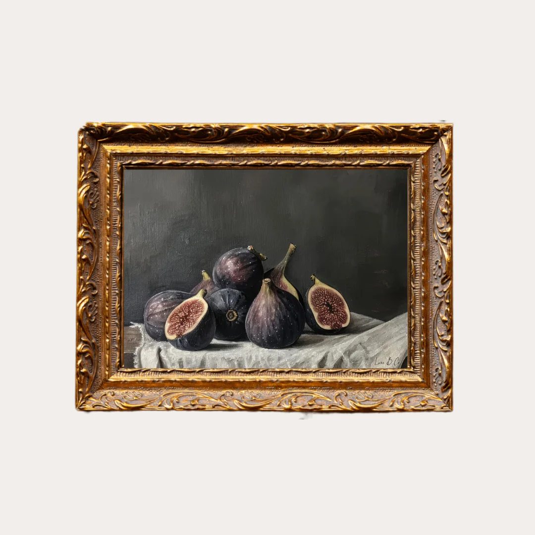 Seasonal Fig | French Brass Inspired Gold Mould Framed Art