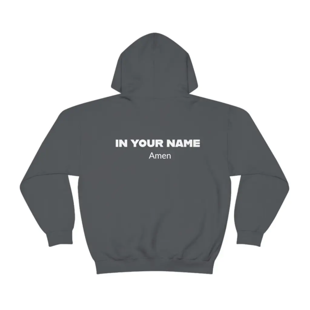 In Your Name Amen Hoodie Hooded Sweatshirt | Oversize Religious Aesthetic Streetwear | Essential Gift For Her, Him to show Faith