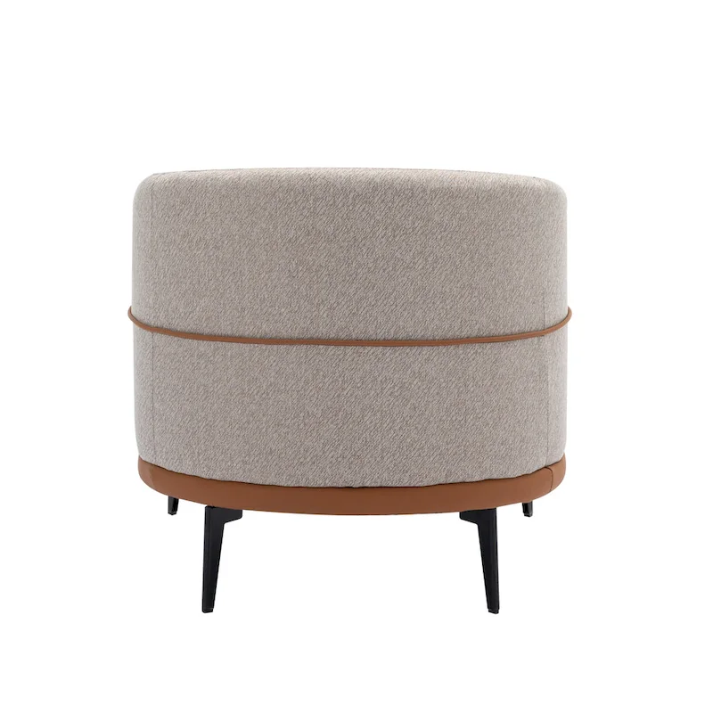 Modern Two-tone Barrel Fabric Chair