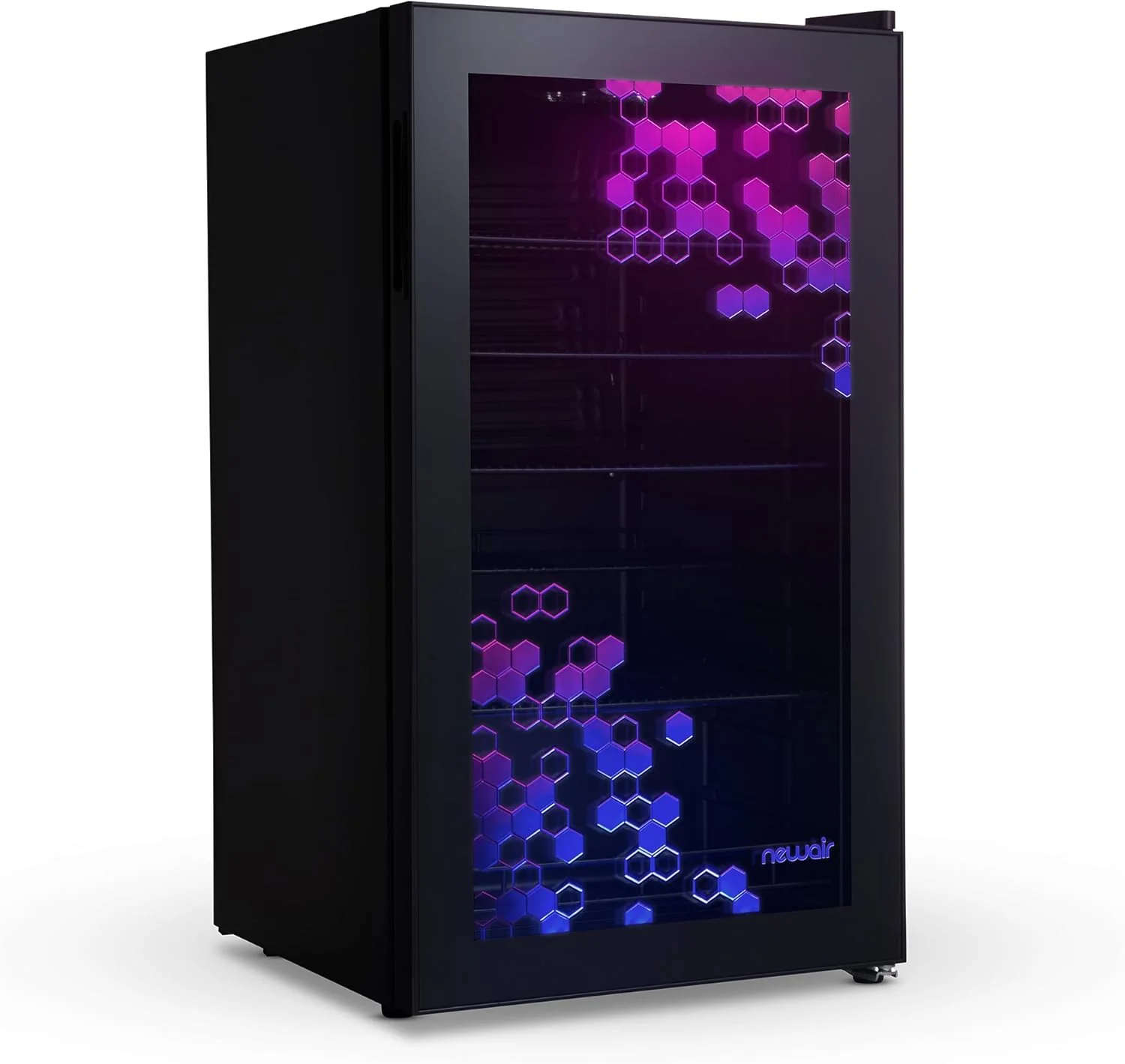 Getr?nkek��hlschrank | Freistehender K��hlschrank f��r 126 Dosen mit Glast��r mit Scharnier rechts | Mini-Getr?nkek��hlschrank, perfekt f��r Bier, Wein, Limonade und k��hlere Getr?nke
