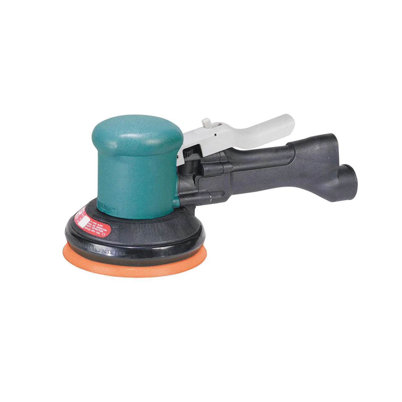 Dynabrade Dynorbital 58416  ~  5 Inch Diameter Two-Hand Dynorbital Random Orbital Sander Self-Generated Vacuum .45 Hp 12000 Rpm 3/8 Inch Diameter Orbit Rear Exhaust