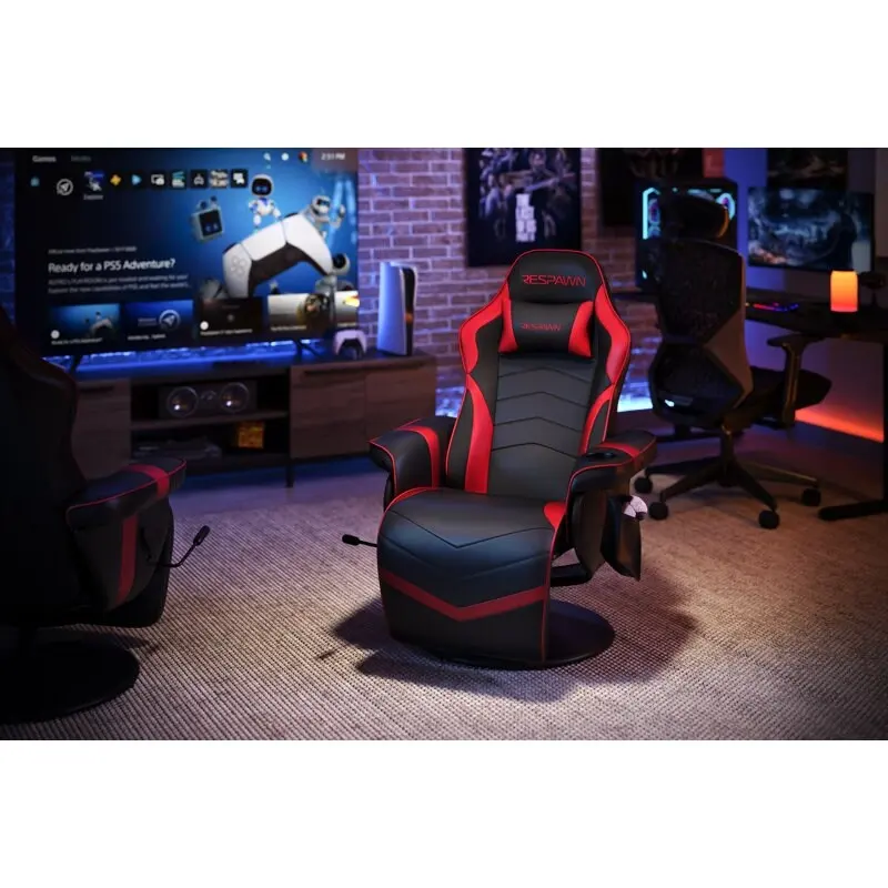 Gaming Recliner - Reclining Gaming Chair with Footrest