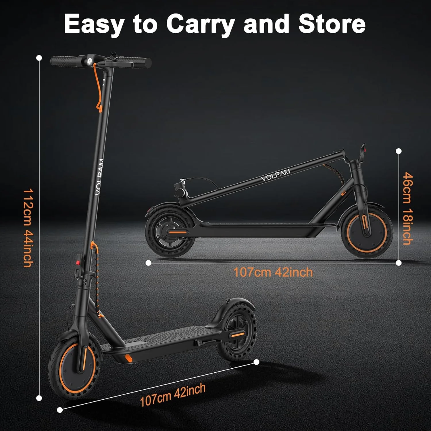 Electric Scooter, 350W/500W Powerful Motor, 8.5