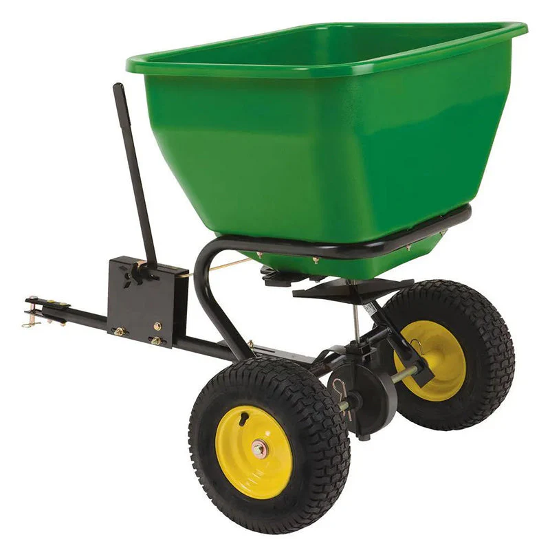 175 lb Tow-Behind Broadcast Spreader, Rustproof Poly Hopper, Universal Fit